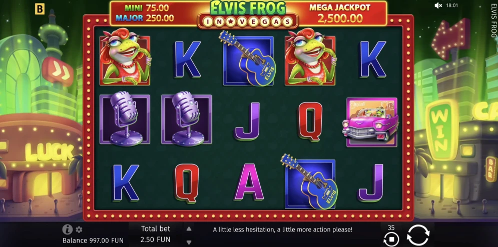 Elvis Frog in Vegas Slot