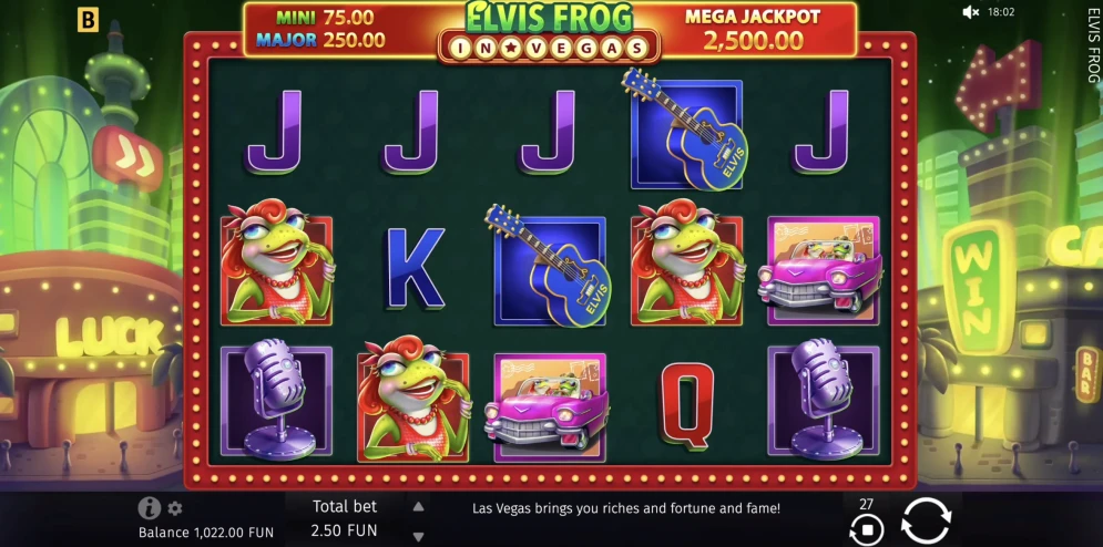 Elvis Frog in Vegas Slot